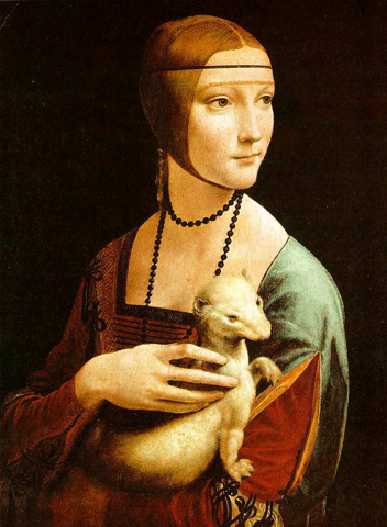 reproductie Lady with an ermine van Leonardo Da Vinci